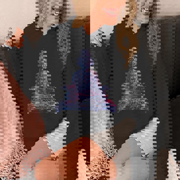 ブッダ Dj 瞑想 ダンス クラブ ハウス ターンテーブル Dj ブッダ パーカー
