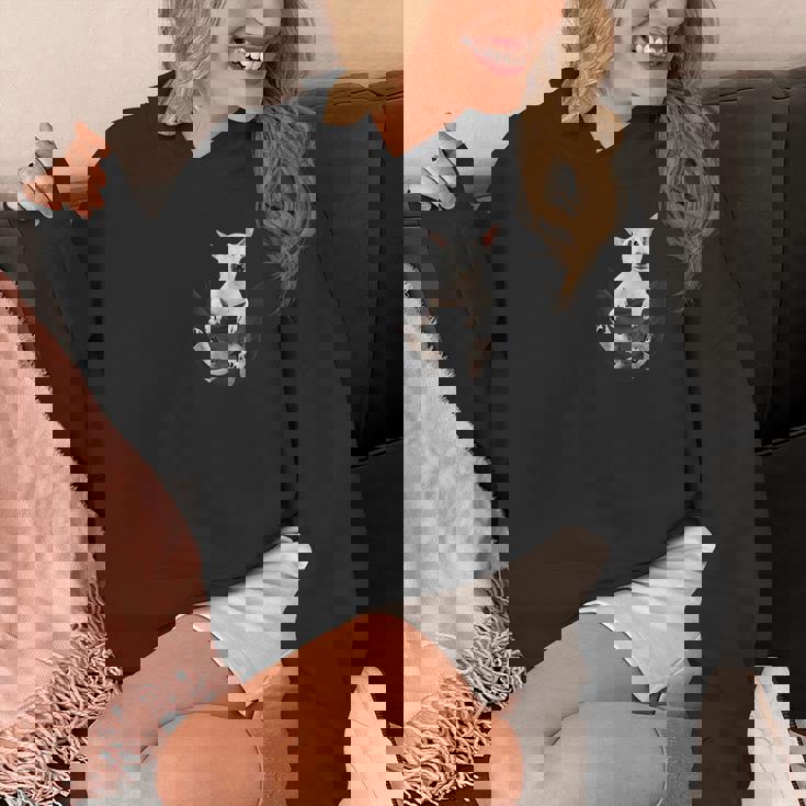 ブルテリア愛好家のためのポケットに入った面白いブルテリア パーカー