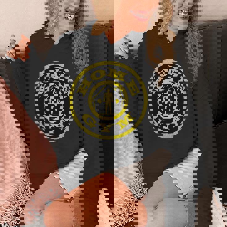 ホームジム アンティーク調ゴールドパロディー 長袖tシャツ パーカー