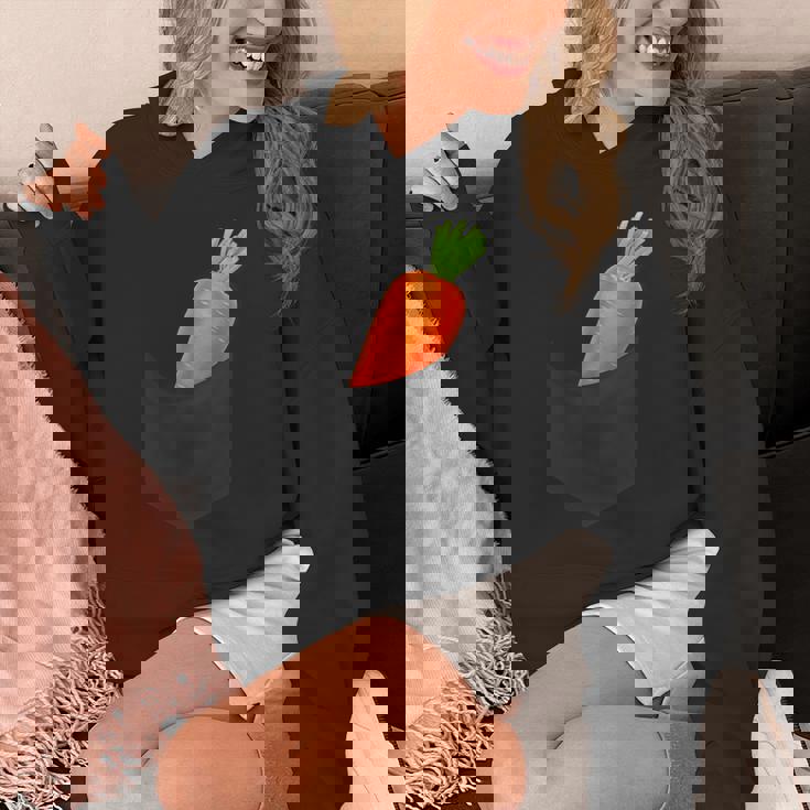 ポケットに入ったニンジン野菜、胸に面白いフルーツニンジン。 Hoodie