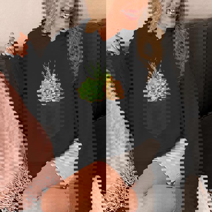 ポケットに入った多肉植物、胸にエケベリアセダム Hoodie