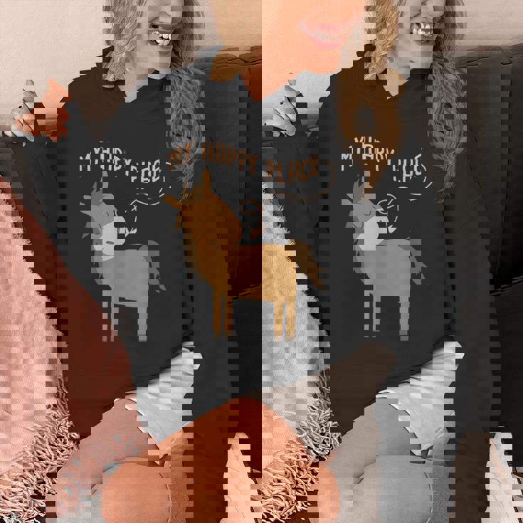 マイハッピープレイス I 馬好き I 乗馬 I 馬術用の馬 Hoodie