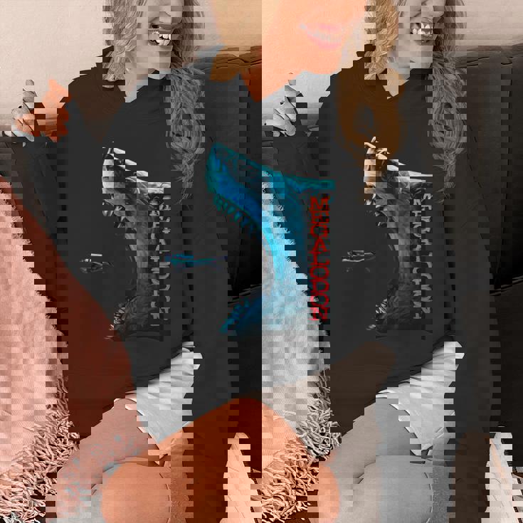 メガロドン モチーフ 原始のサメ サメ 鮫 略奪的な魚 背びれ メガロドン Hoodie