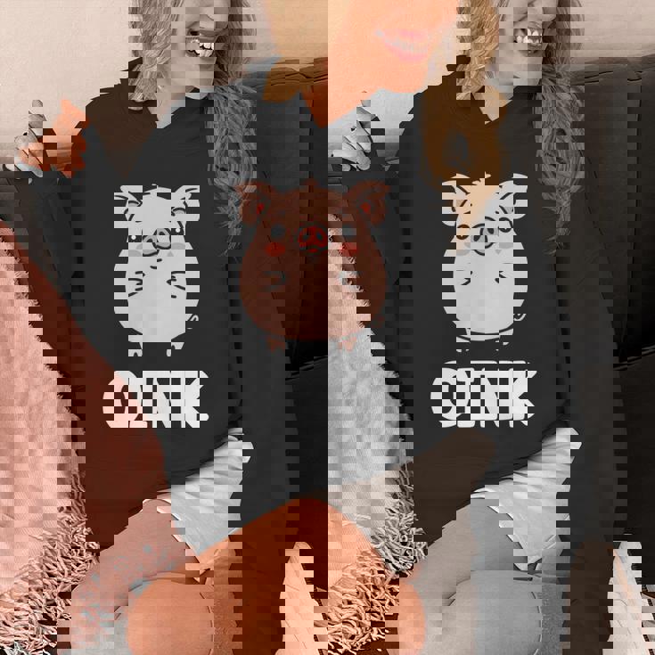 ユーモア豚 ミニマリスト かわいい 面白い豚 長袖tシャツ パーカー