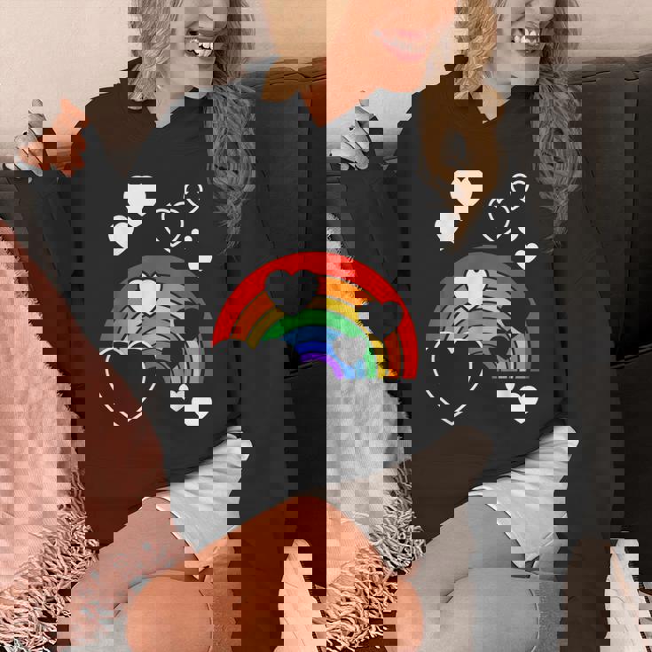 レインボーカラー ホワイト ハート ハート 雨 虹 旗 パーカー