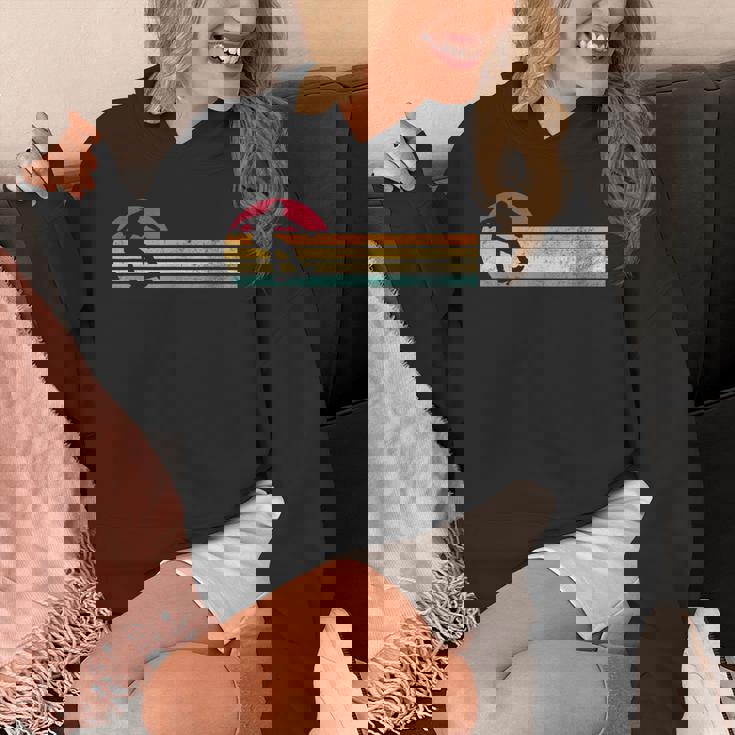 レトロ ヴィンテージ スケートボーダーシルエット スケートボード パーカー