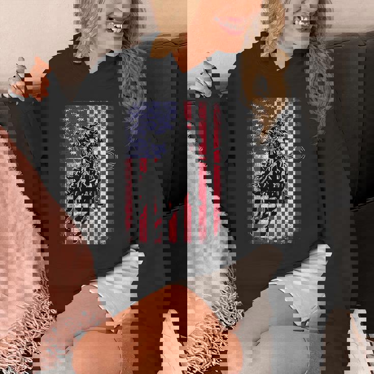 ロデオ 馬 アメリカ国旗 アメリカ カントリー カウボーイ ウェスタン Hoodie