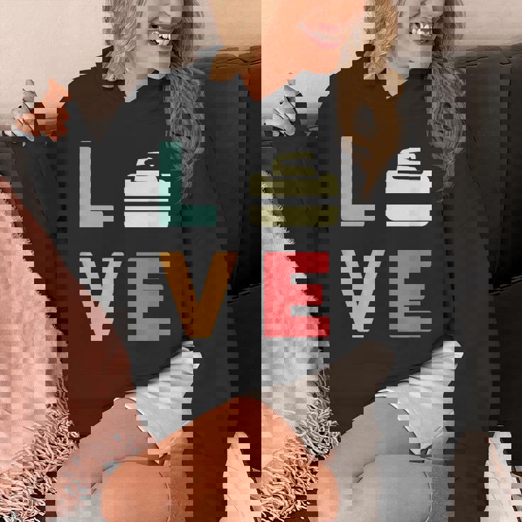 ヴィンテージ I Love Curling Curling Lover レトロカーリング パーカー