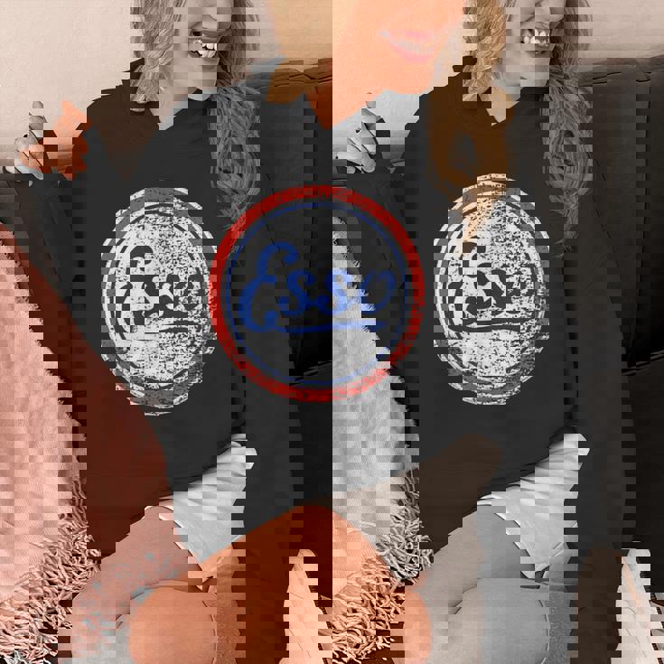 ヴィンテージカーessoガソリンスタンドメンズとレディース。 パーカー