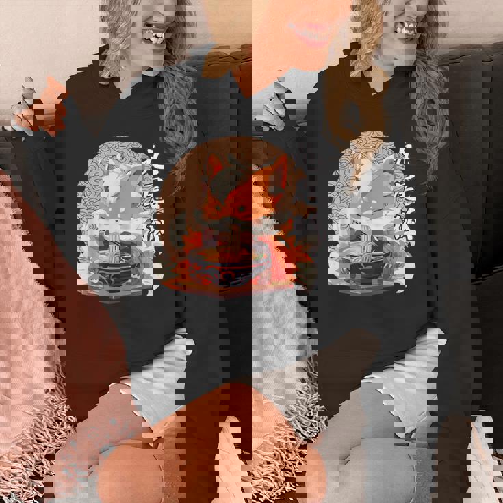 九尾の狐、ラーメンを食べる九尾の狐 パーカー