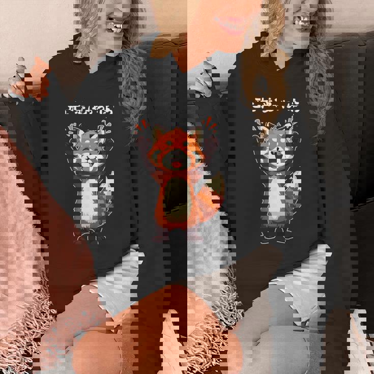 五十歩ひゃっほう レッサーパンダ ネタ ことわざ ことわざのもじり ジョーク ギャグ ダジャレ ツッコミ おもしろ メン 長袖tシャツ Hoodie