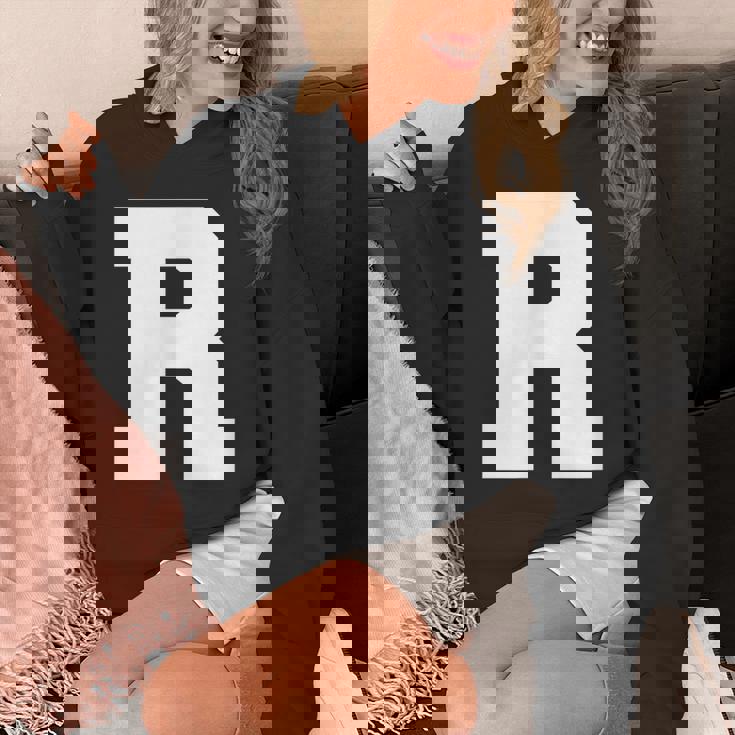 大文字 R アルファベット モノグラム イニシャル Hoodie