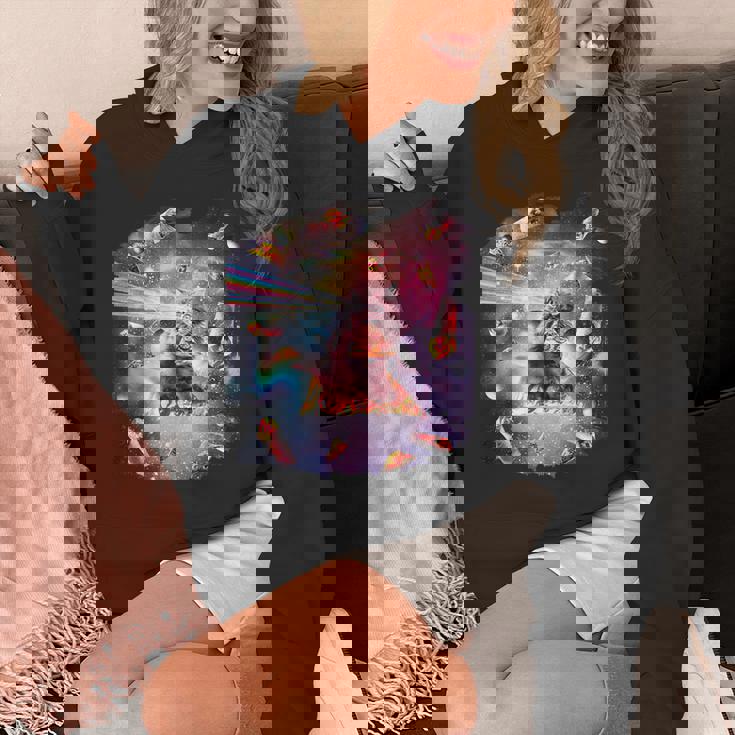 宇宙ピザ猫-レインボーレーザー、タコス、ブリトー パーカー