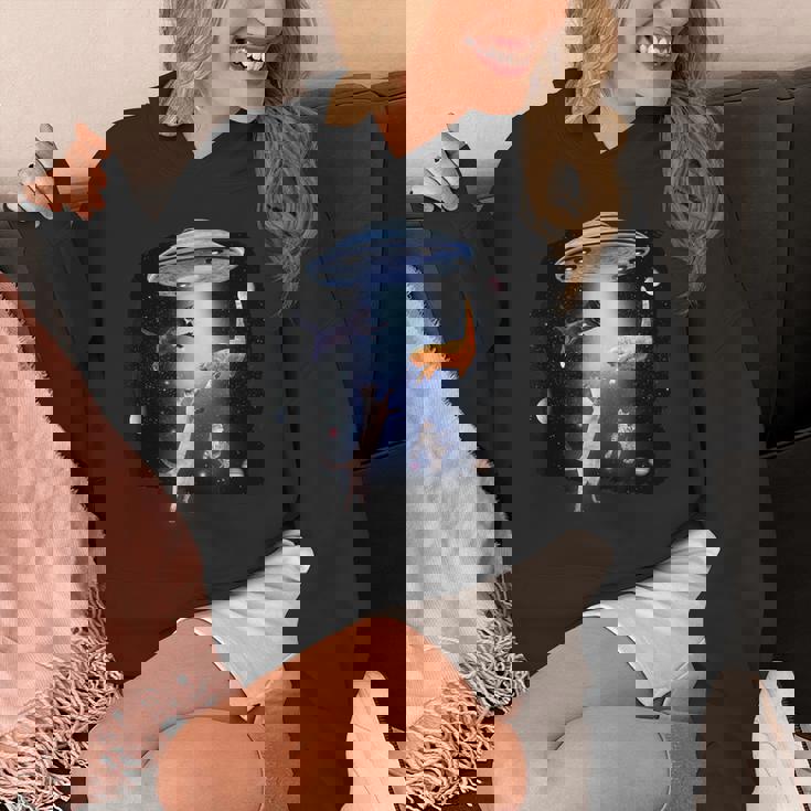 宇宙猫 面白い宇宙猫銀河ufoエイリアンアブダクション パーカー