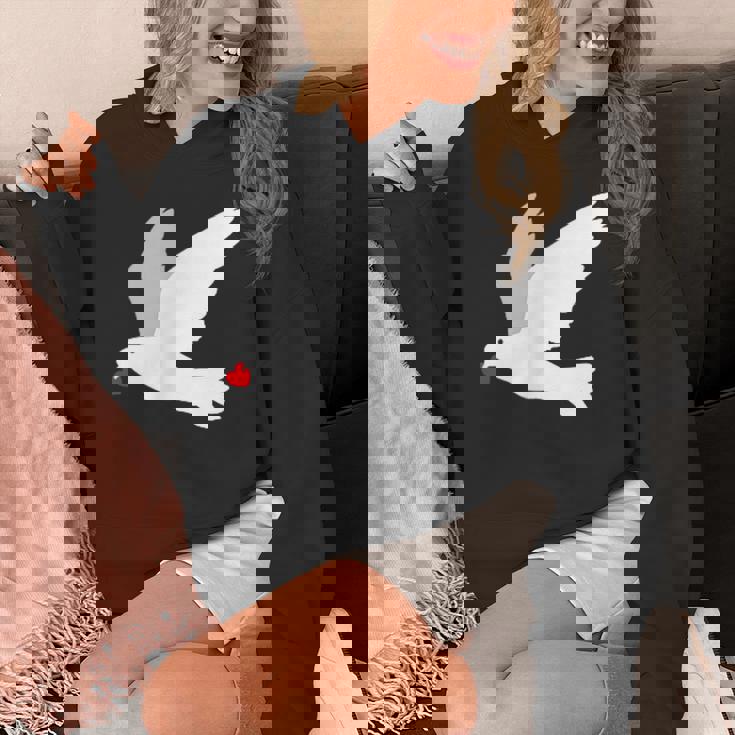 平和への愛を込めた白い鳩 パーカー