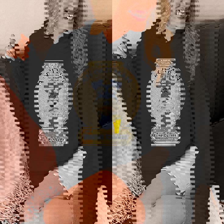 幸せはビールを持った老人にある ミニチュア・シュナウザー パーカー