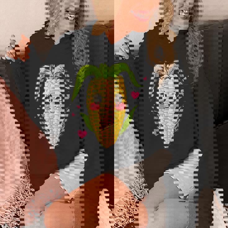 愛らしいかわいいコーンのハート付き。 パーカー