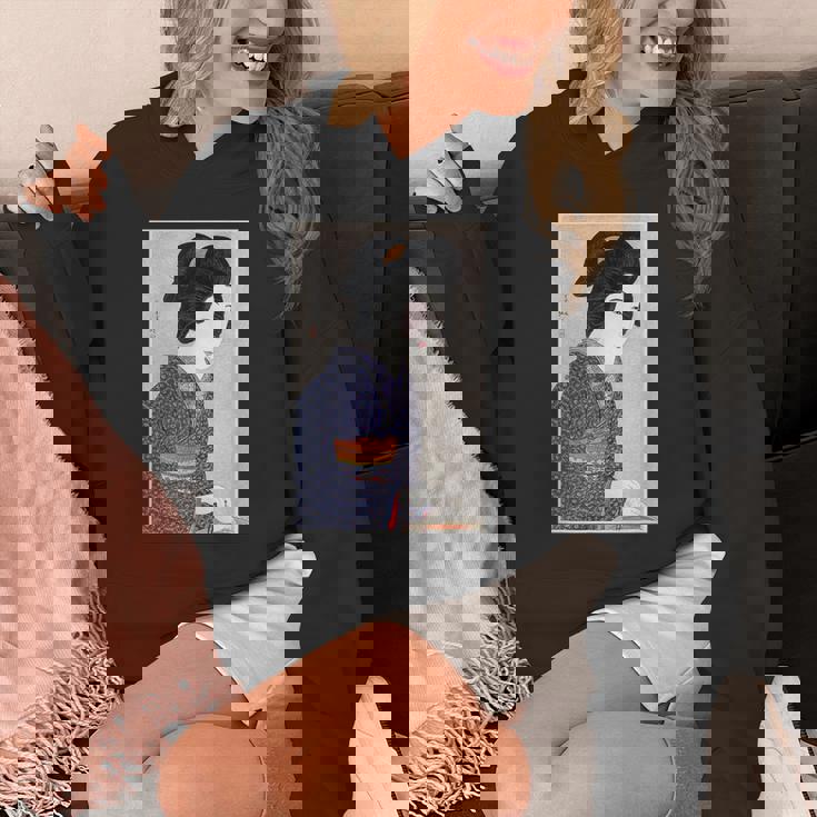 日本美術 芸者 日本木版 新版画美人画 パーカー