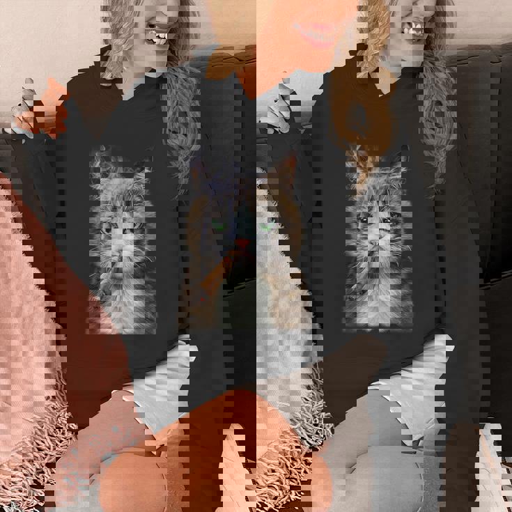 煙草を吸うネコ 猫 たばこ ねこ パーカー