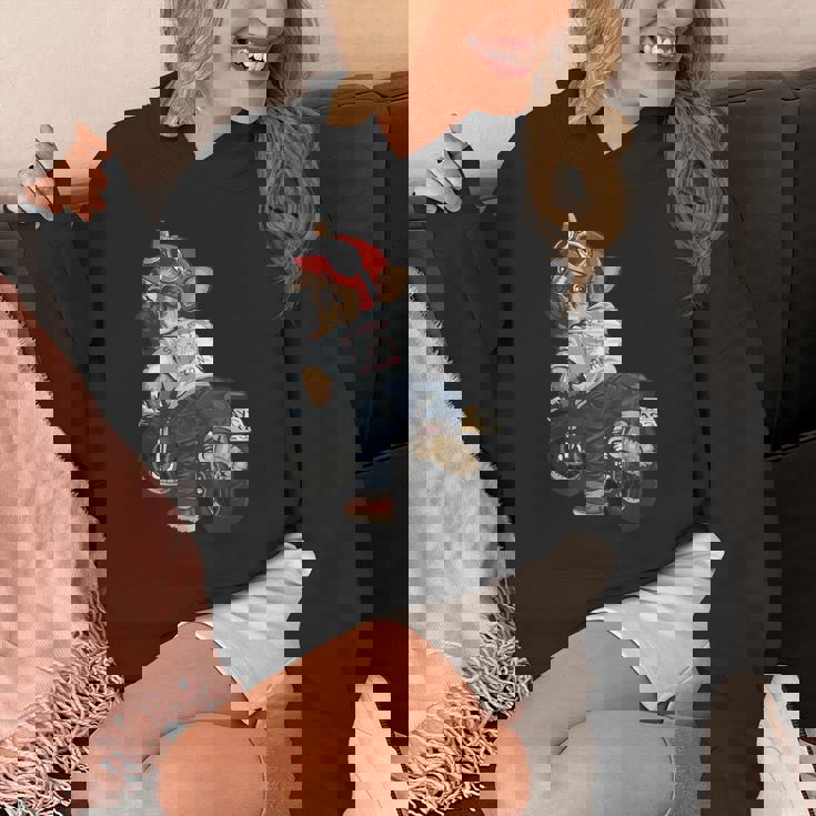 犬 おもしろ バイク オートバイ ライダース バイカー 面白い いぬ Hoodie