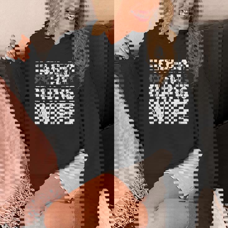 私は私の熱いフィリピン人の妻が大好きです-面白いフィリピン パーカー