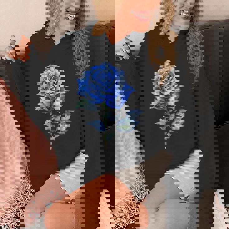 美しいブルーローズフローラルブルーフラワー Hoodie