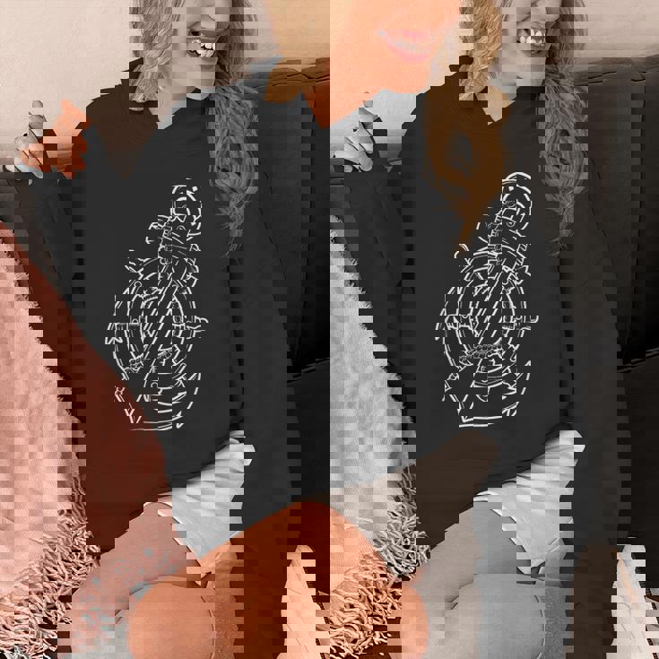 船員、スキッパー、船員のための帆船アンカーとボート。 パーカー