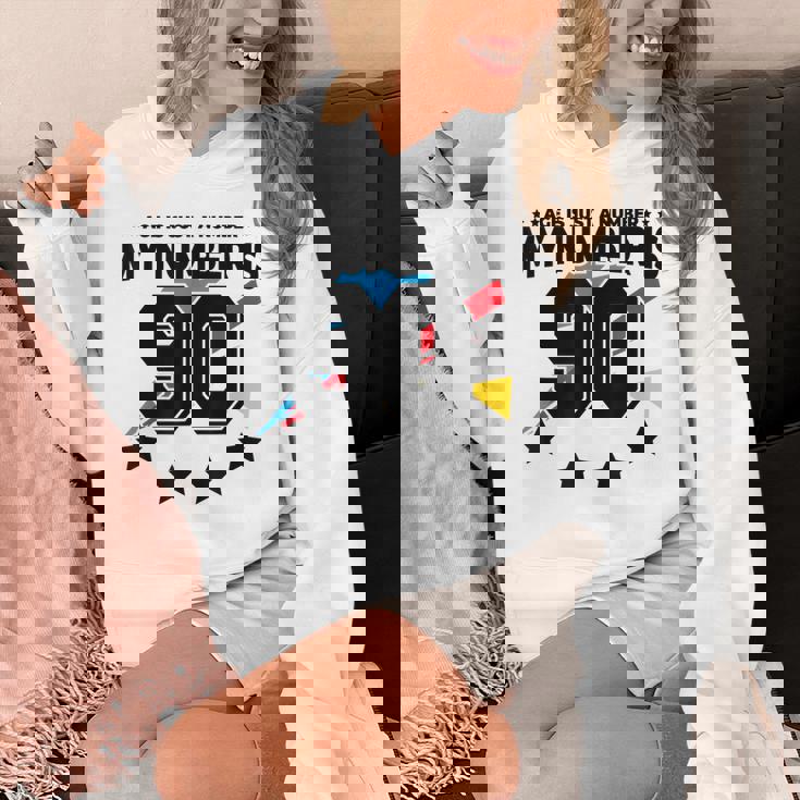 Age Is Just Number スポーツ 90歳 面白い 90歳の誕生日 パーカー