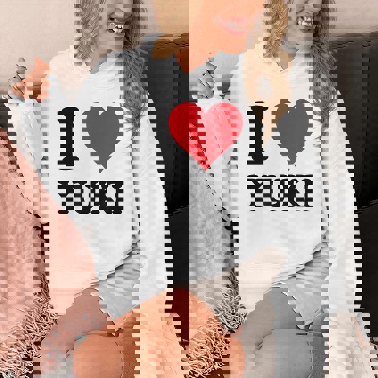 I Heart Yukiファーストネーム I Love パーソナライズ パーカー