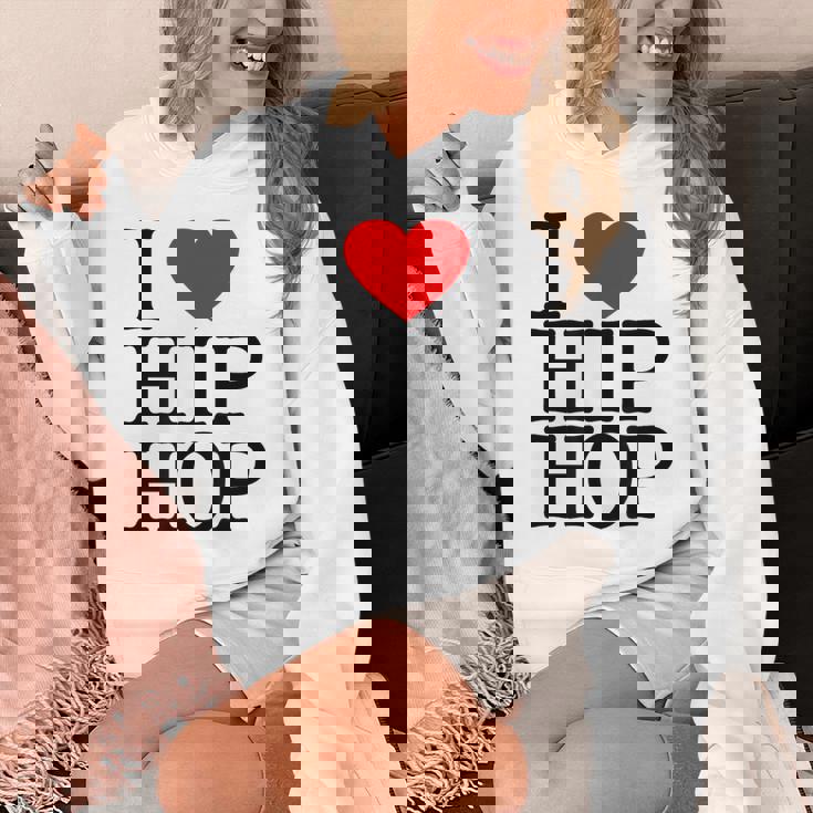 I Love Hip Hop ハート ラップ&ヒップホップファン パーカー