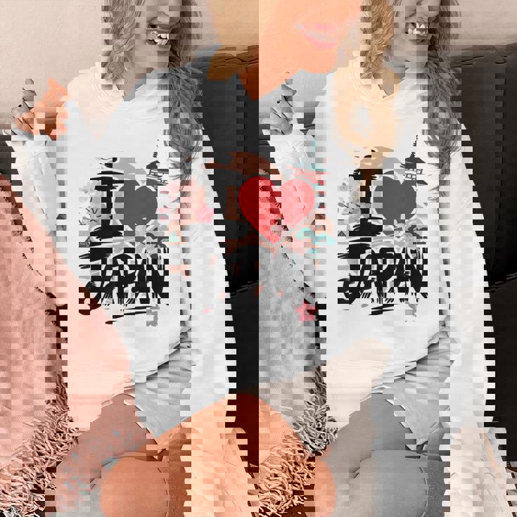 I Love Japan 桜 桜 日本の富士山 寺院 パーカー