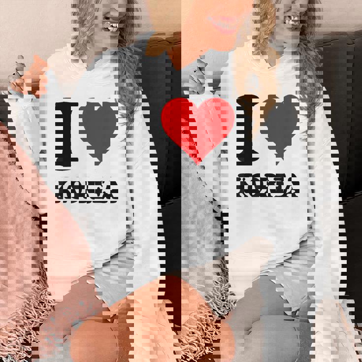 Red Heart I Love Korea パーカー