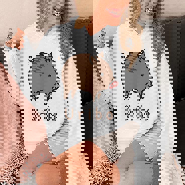 うりぼう Uribo うり坊 瓜坊 うりぼう ウリボウ ローマ字 可愛い かわいい 猪 いのしし イノシシ 亥 豚 動物 パーカー