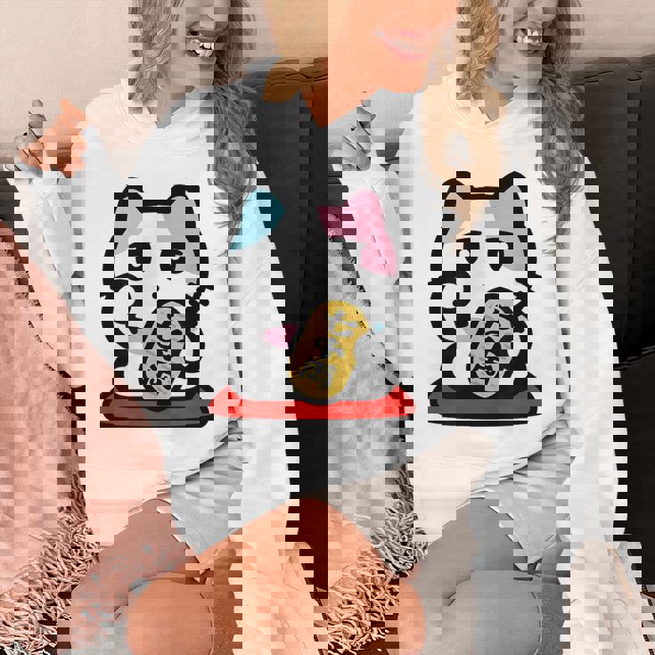 びーえするるる【Bsテレ東公式】まねきねこイラストtシャツ（ホワイト） パーカー