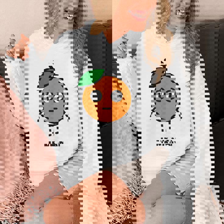 みかん Mikan 顔 イラスト かわいい おもしろ 面白い 簡単 シンプル ゆるい 果物 パーカー