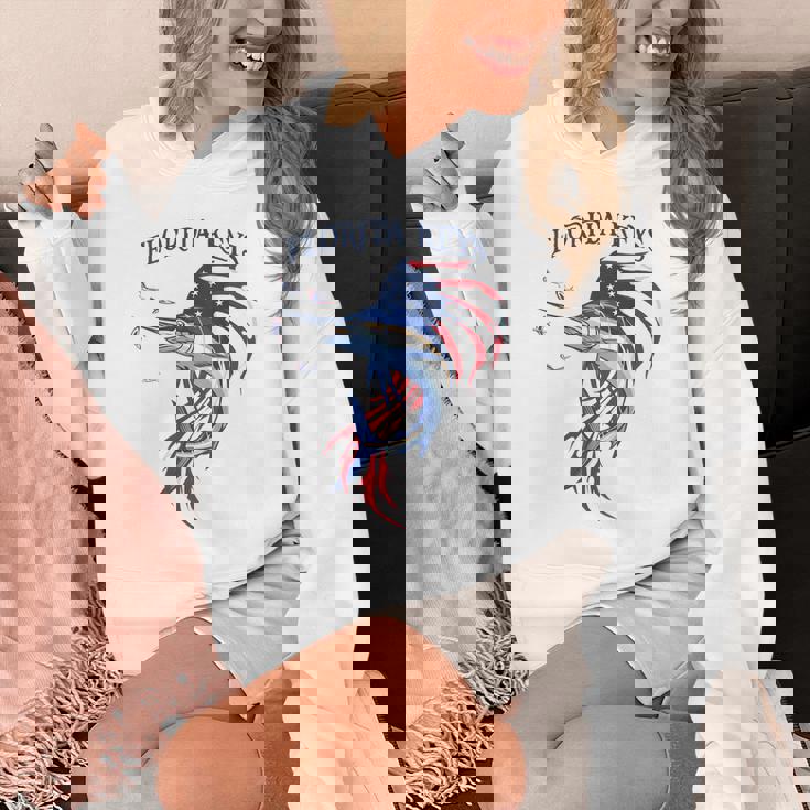 アメリカ国旗 愛国的 カジキ マーリン フロリダの鍵 パーカー