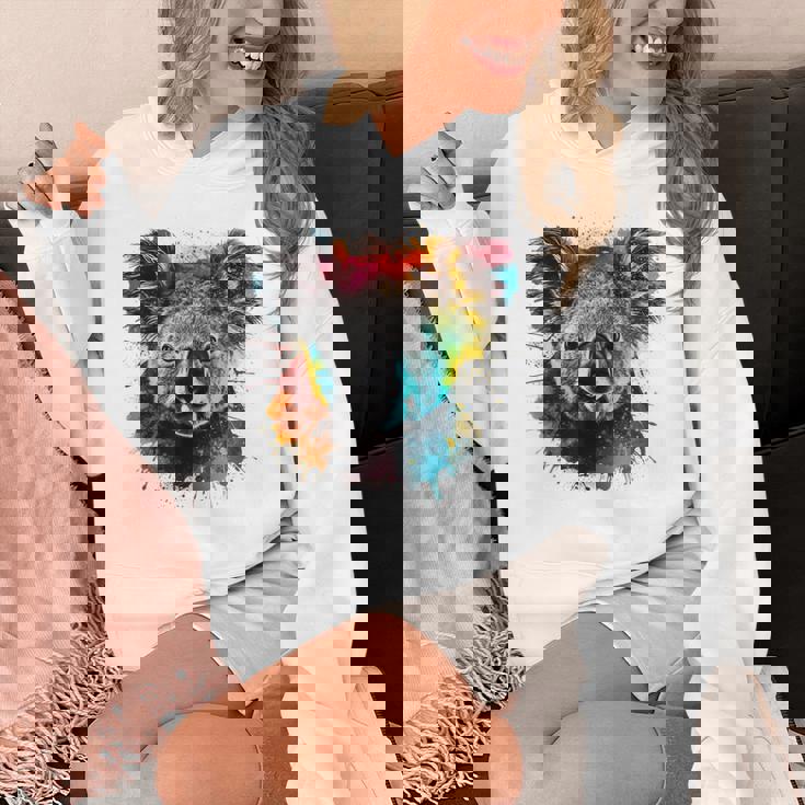 コアラ アートワーク カラフル アートアニマル コアラ パーカー