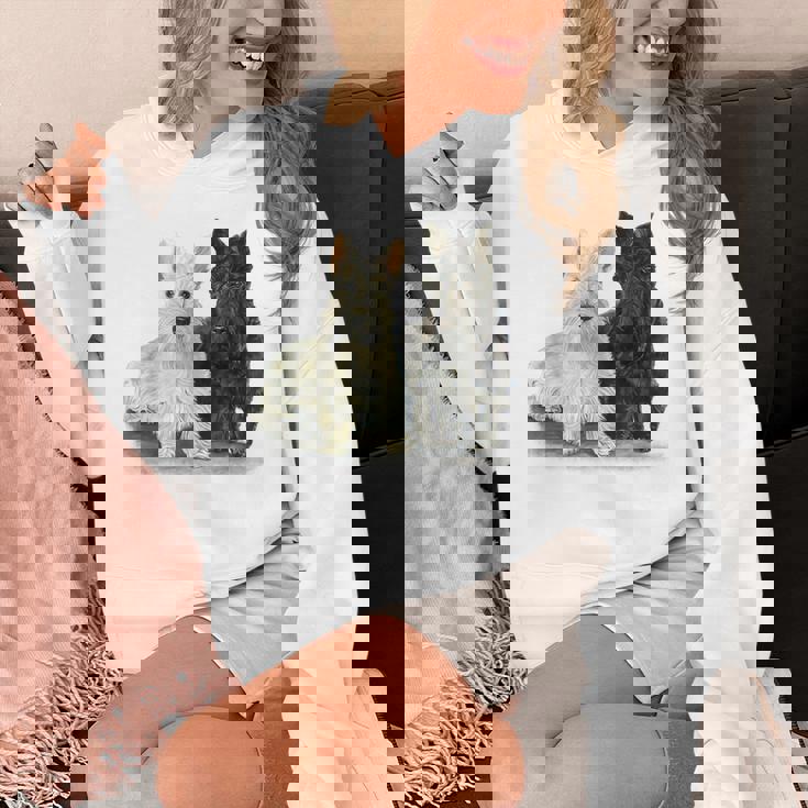 スコティッシュテリア犬の所有者ペット所有者アートデザイン パーカー