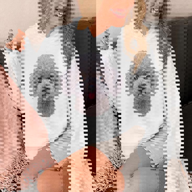 ホワイト トイプードル 犬 いぬ 顔 パーカー