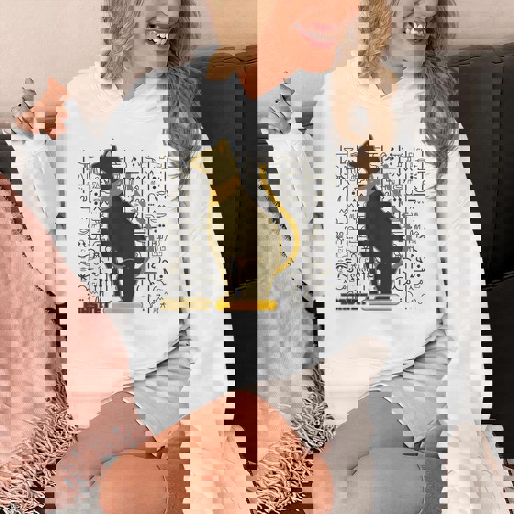 バステット 古代エジプトの猫 神 ヒエログリフ グラフィックアート愛好家 パーカー