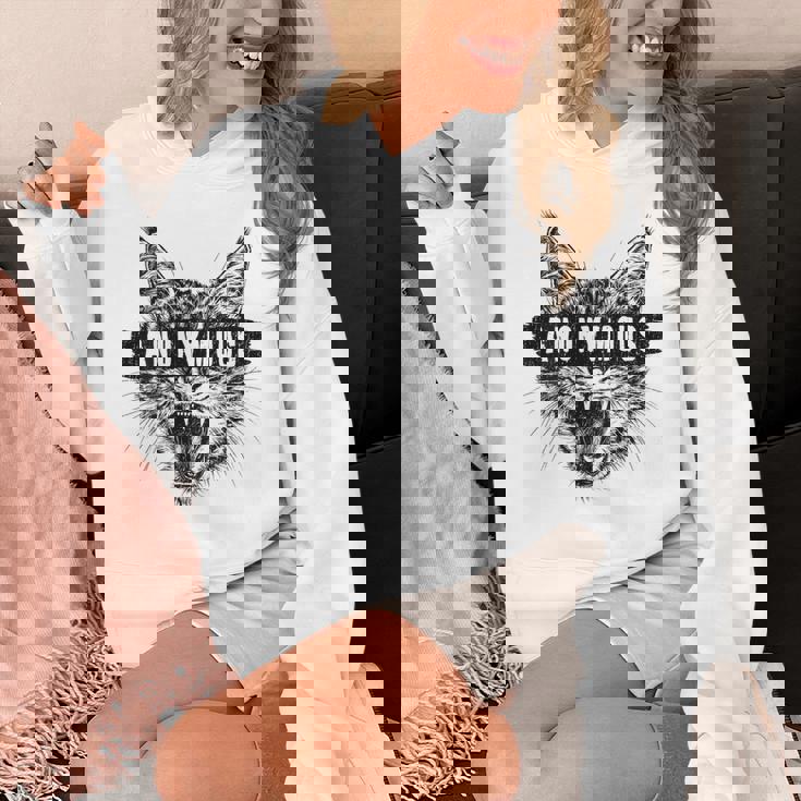 ヒップホップ Y2k Hip Hop Cat ヴィンテージ レトロ エッジの効いたバックプリント ストリートウェア 猫 パーカー