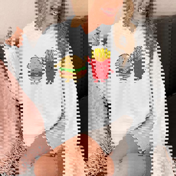 フライドポテト ハンバーガー チーズバーガー 友達 ファストフード フライドポテト Hoodie