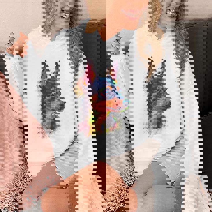 ミニチュア ピンシャー 犬 ペット アート カラフル ミニチュア ピンシャー パーカー