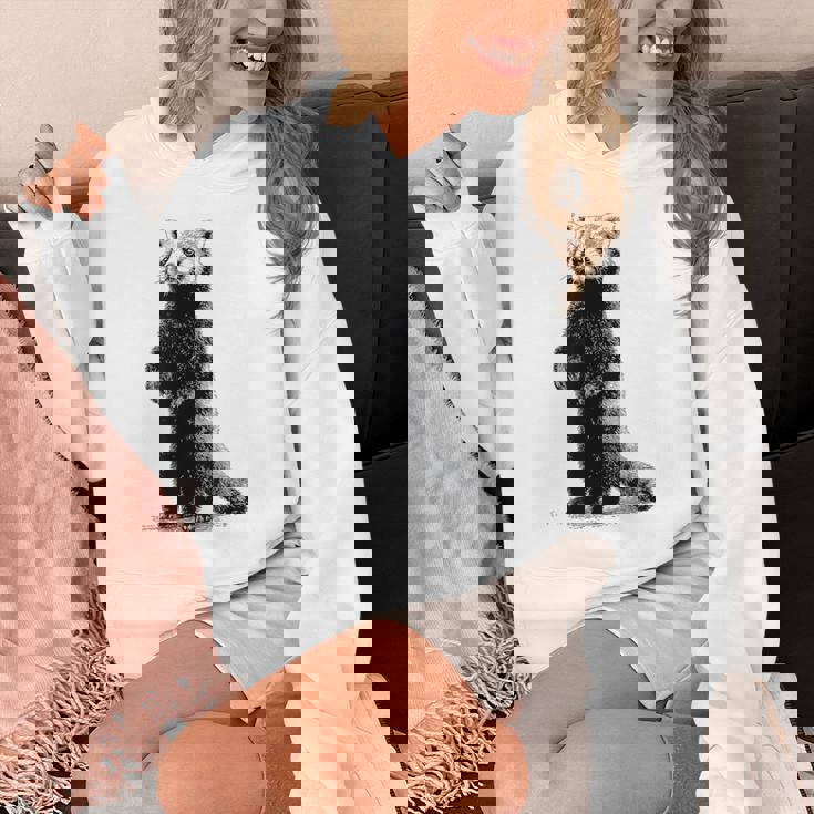 ミニマリストデザインのレッサーパンダ パーカー