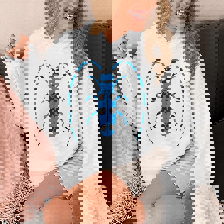 ルリボシカミキリ _昆虫_カミキリムシ パーカー