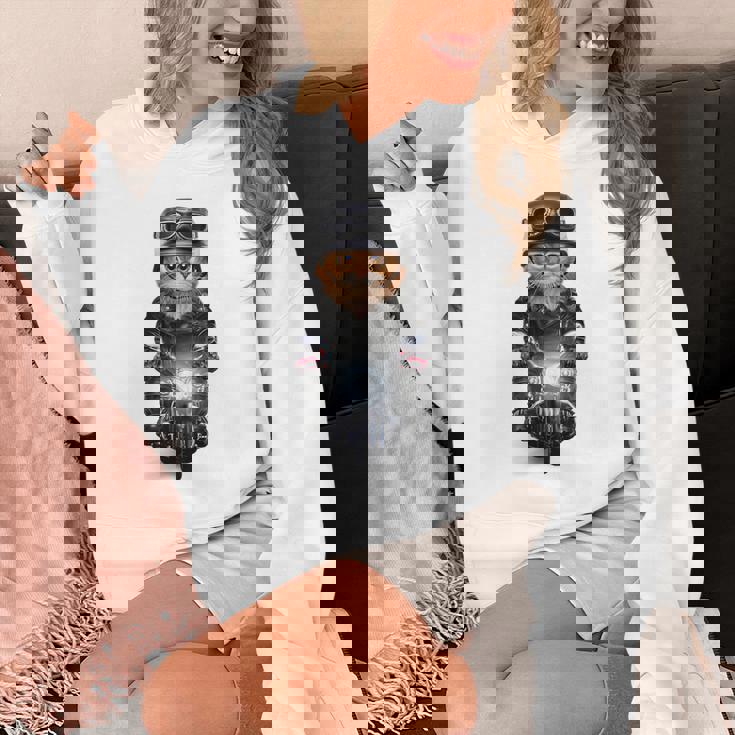 三毛猫 オレンジ猫 ねこ バイク ヘルメット パーカー