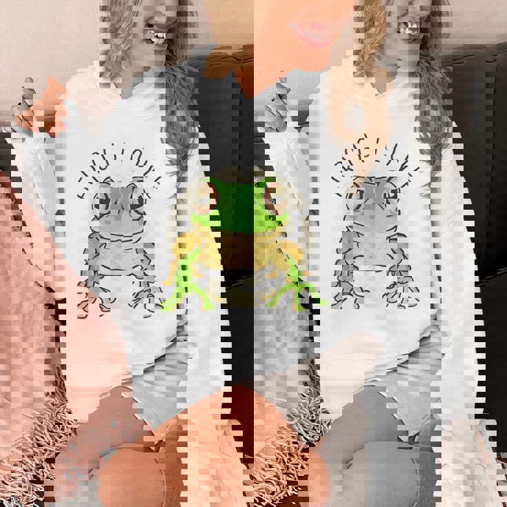 両生類の友達 恋人デザイン グリーンフロッグ Hoodie