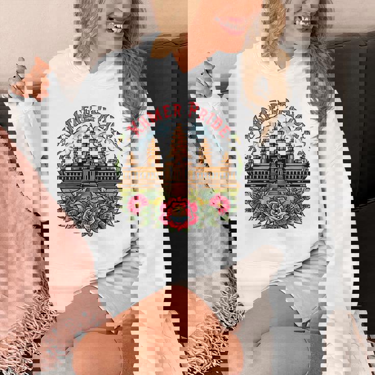 伝統的なカンボジアのクメールタトゥーデザインアンコールワット パーカー