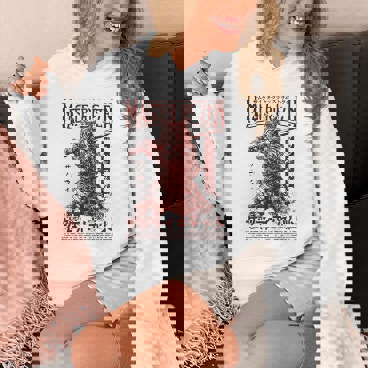 侍 猫戦士 浮世 オタク ストリートウェア 猫 サムライ パーカー