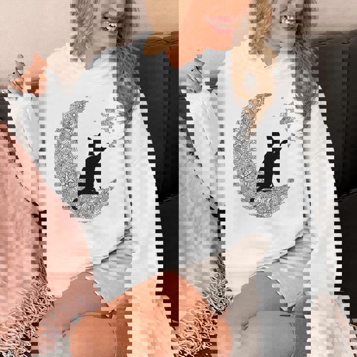 曼荼羅猫tシャツ レディース メンズ ユース 月と星 パーカー